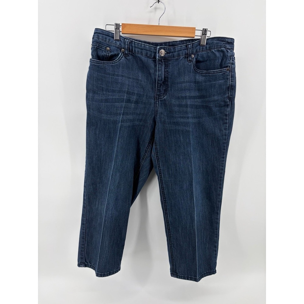 Christopher & Banks Cropped Ankle, Embroidered Pockets, Women's Size 12